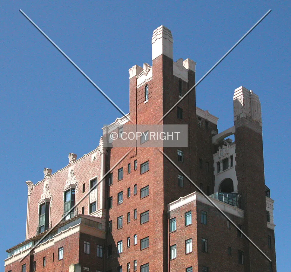 Upper floor detail, northeast corner