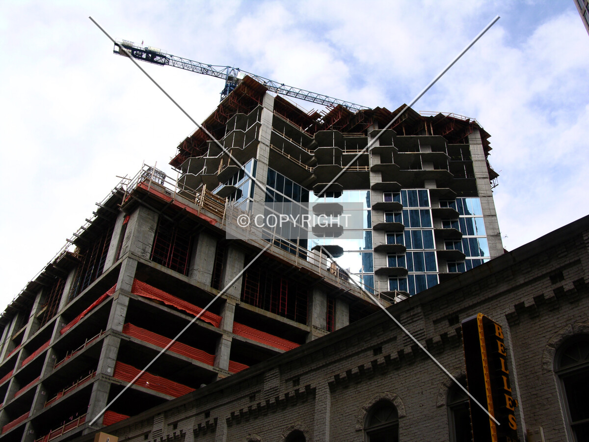 Looking up from the southeast