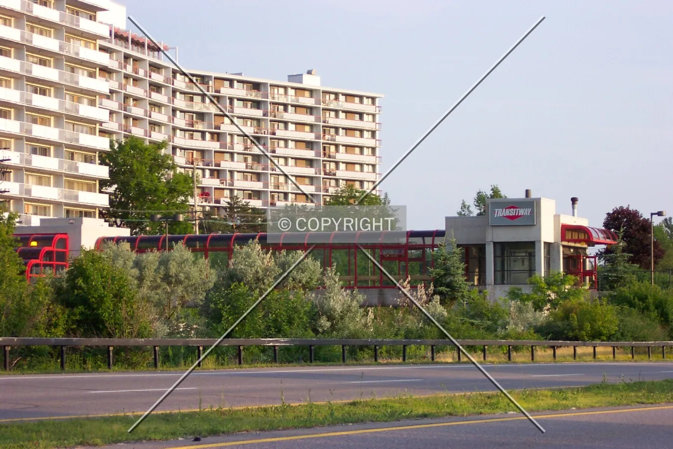The Smyth Transitway terminal, as seen from across Riverside Drive