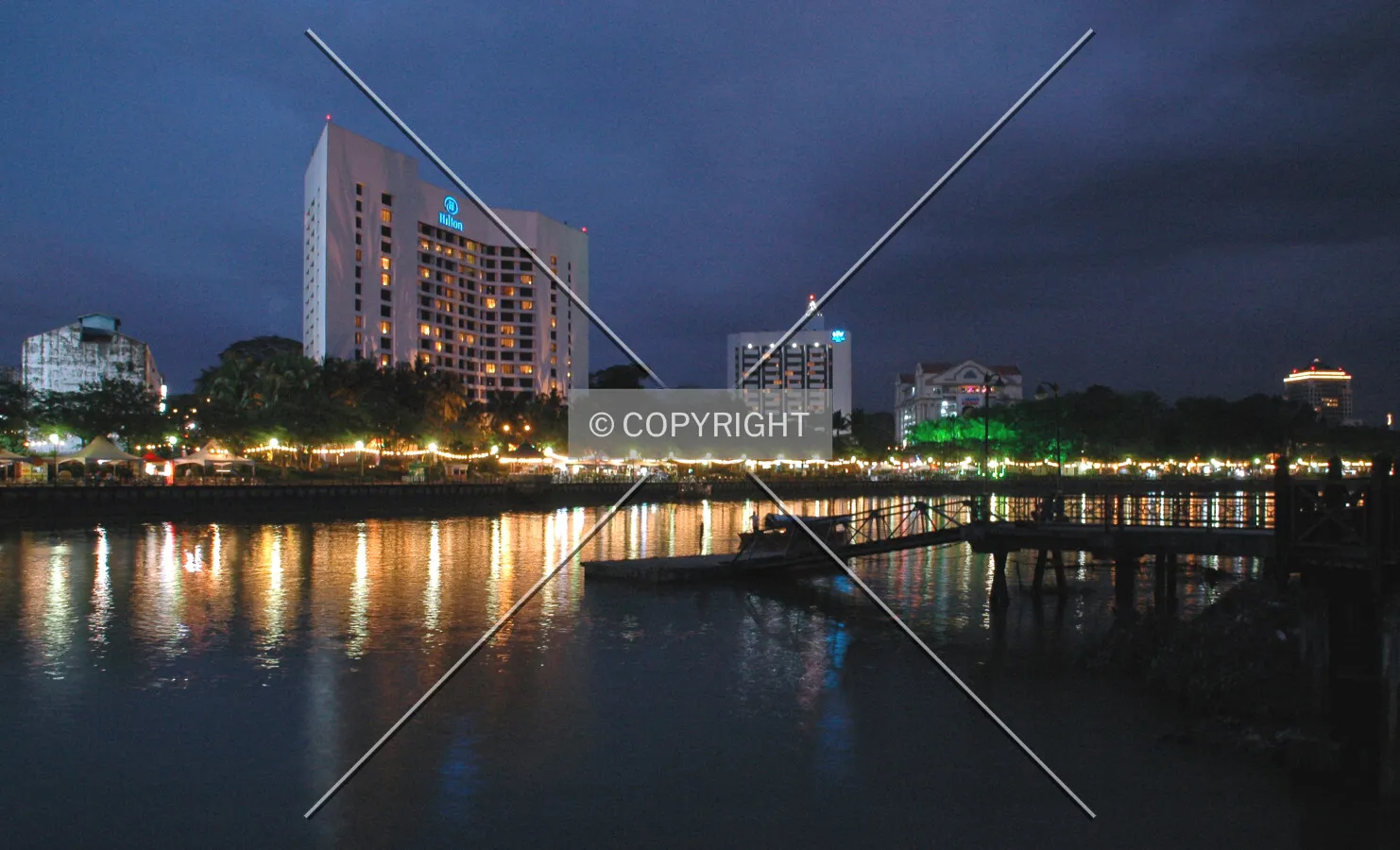 Night view from Kampung Boyan