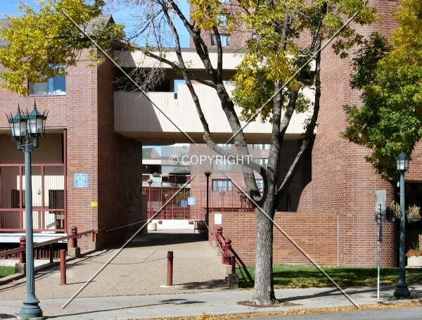 Looking into the courtyard from Nicollet Avenue/14th Street