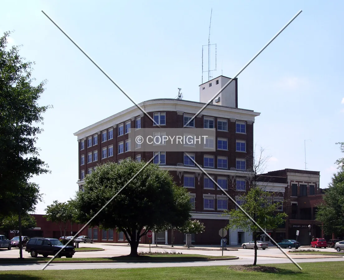 Looking northwest across Main Street