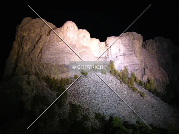 Nighttime view of one of America's treasures