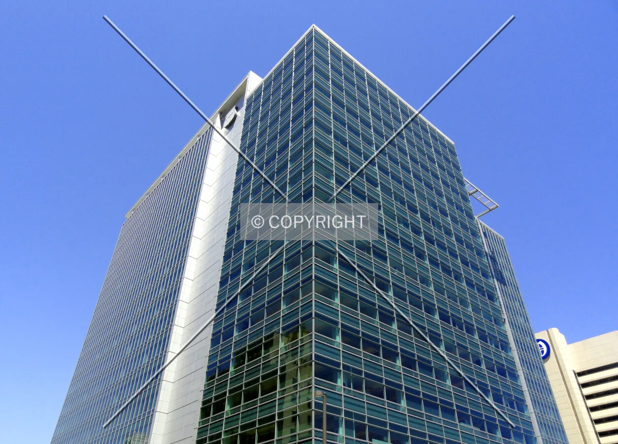 Looking up the southwest corner from across Douglas Street