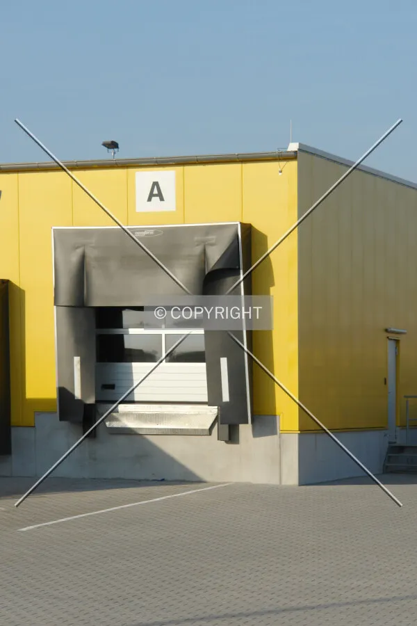 Loading dock identified with letter A