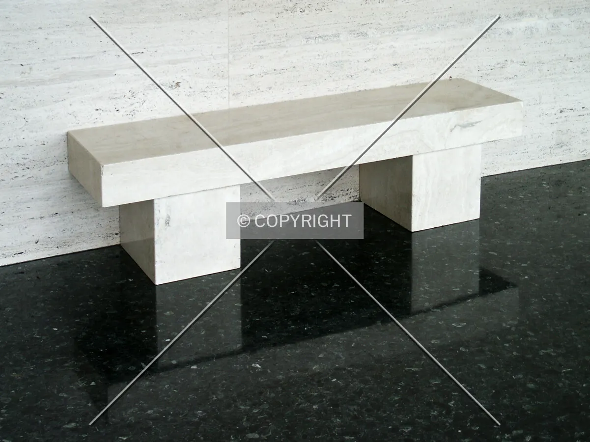 Bench in the third floor lobby