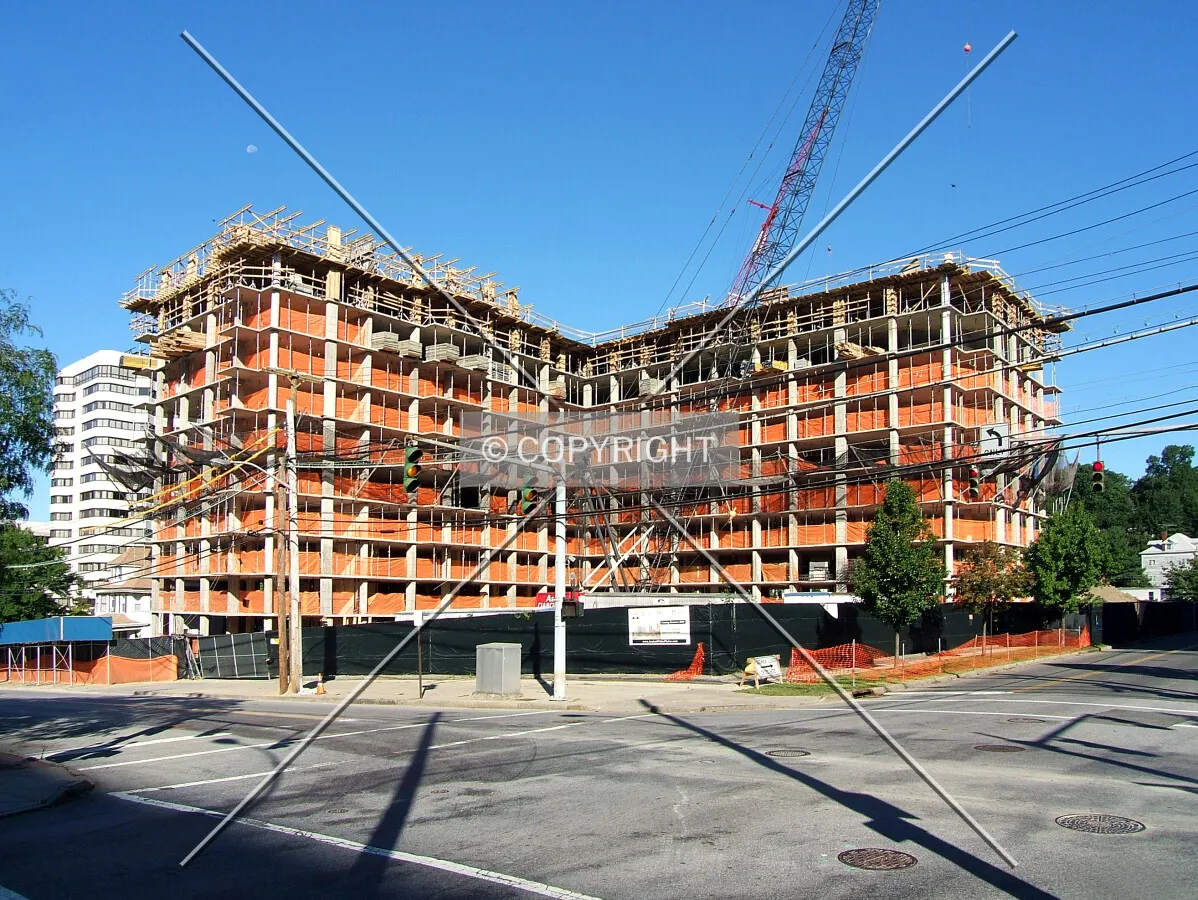 View from the southeast at Barker Avenue and Church Street