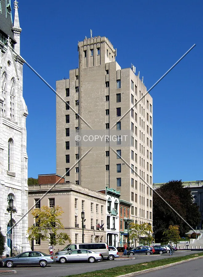 View from the southwest on State Street