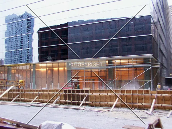Lobby with Wacker Drive reconstruction in the foreground