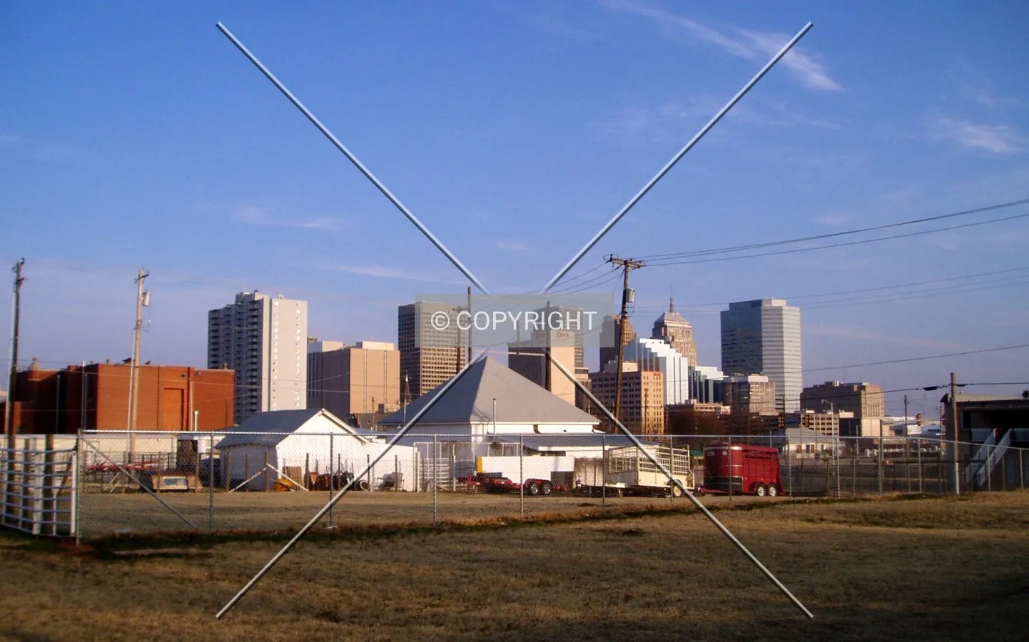 The downtown area, from the northwest