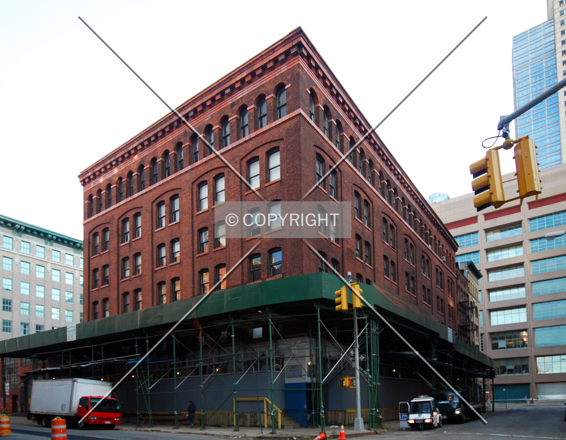 Viewed from the north along Washington Street