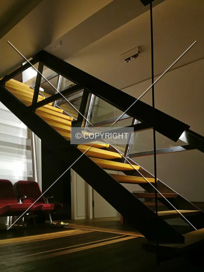 Stairs leading one floor up