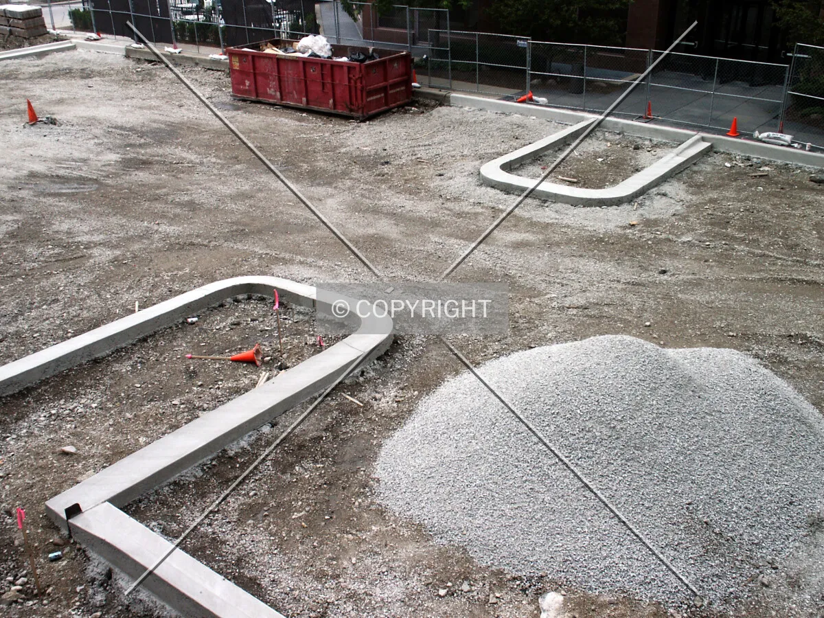 Midsection of the future parking lot