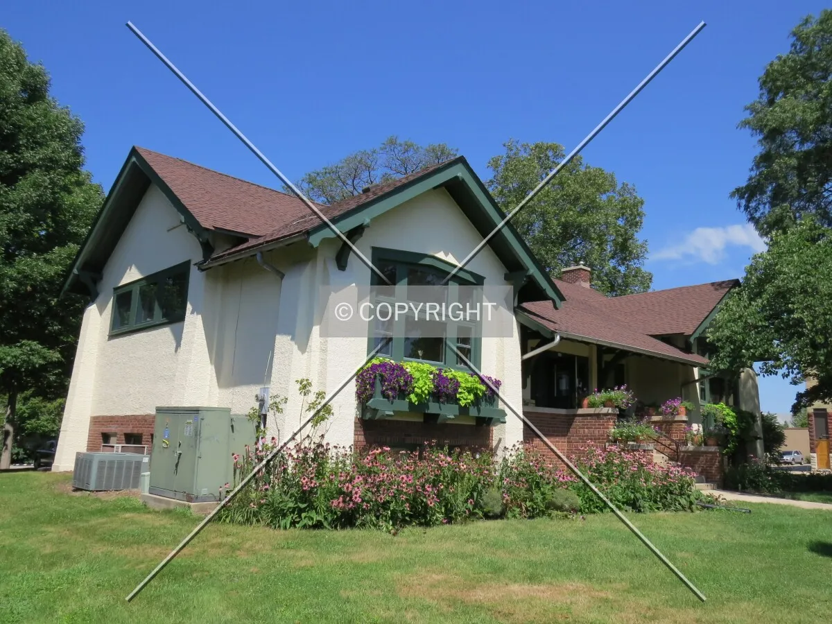 View to the north from the front lawn