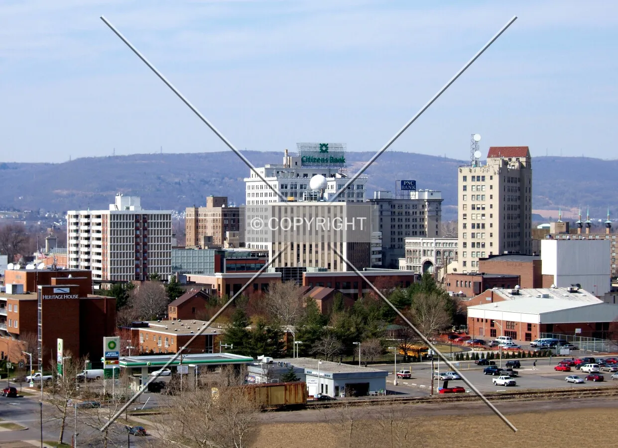 View from the south toward downtown