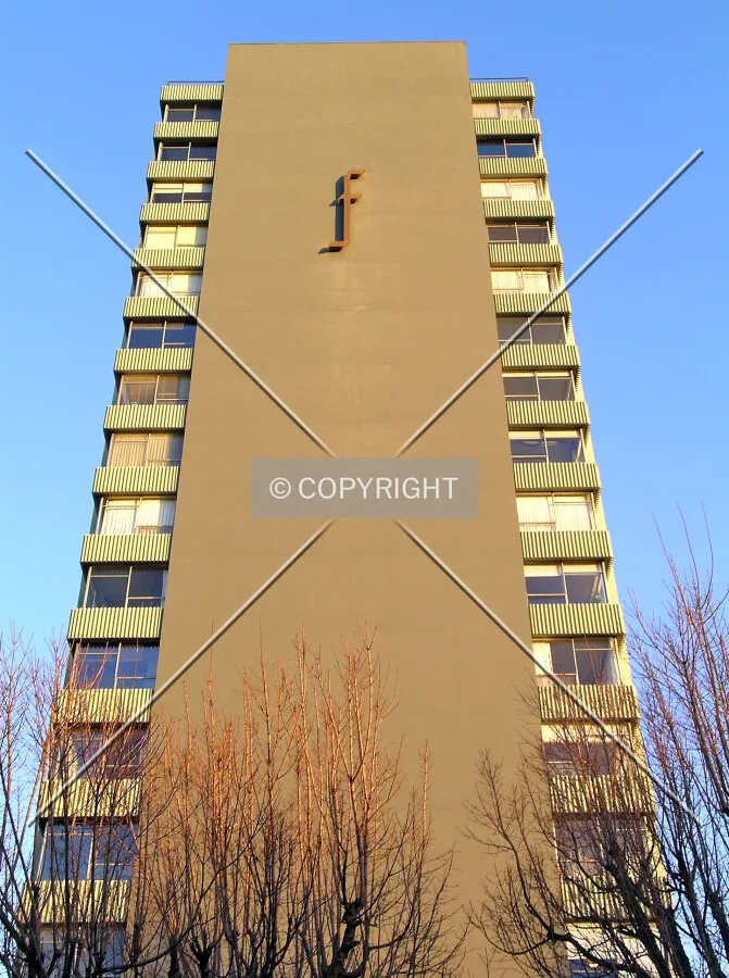 Looking up the southern facade