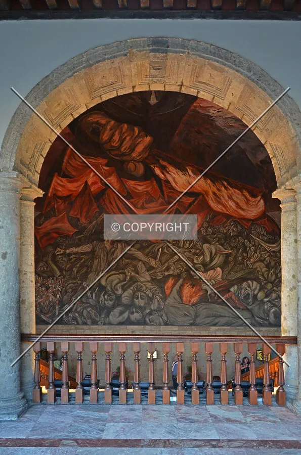 Mural over main stairway