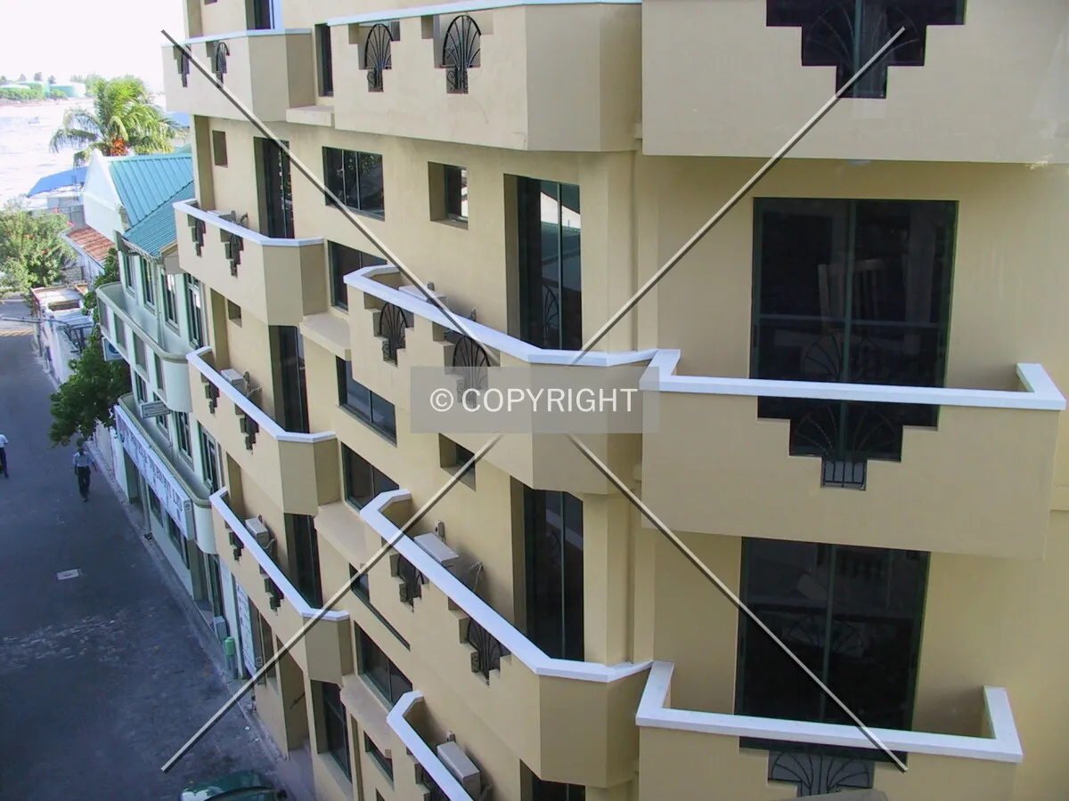 View of the west facade from Hotel Relax Inn