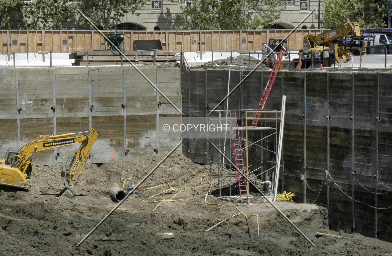 Southeast corner of the excavation pit