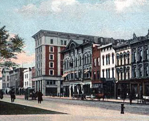 Vintage view from the northeast