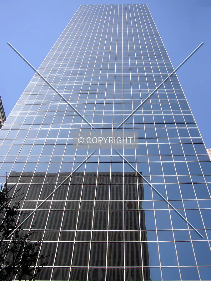 Looking up the eastern facade