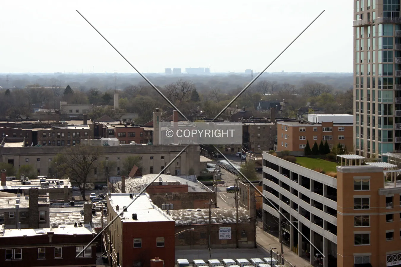 Distant view from downtown Evanston