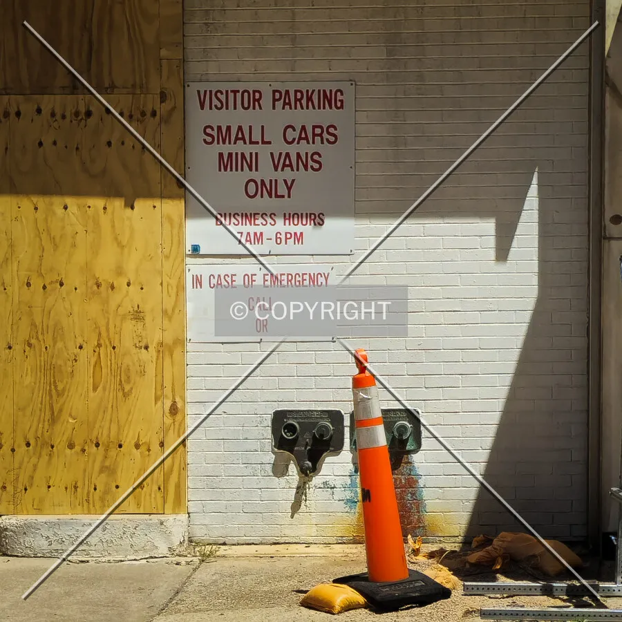 Signage on the south facade; April 18, 2024