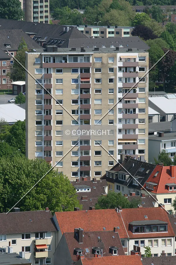 Elevated view from the west