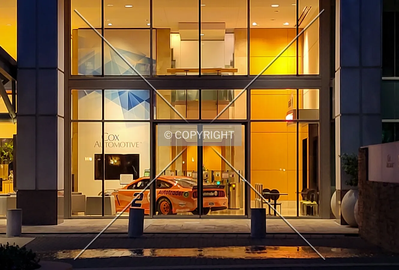 Lobby at night; June 4, 2021