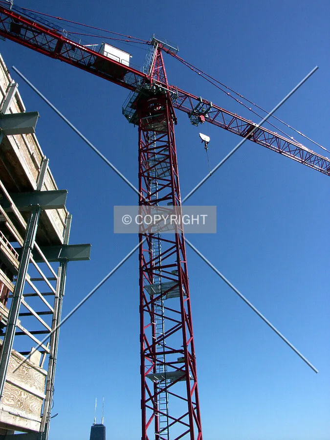 Tower crane from 53rd floor deck