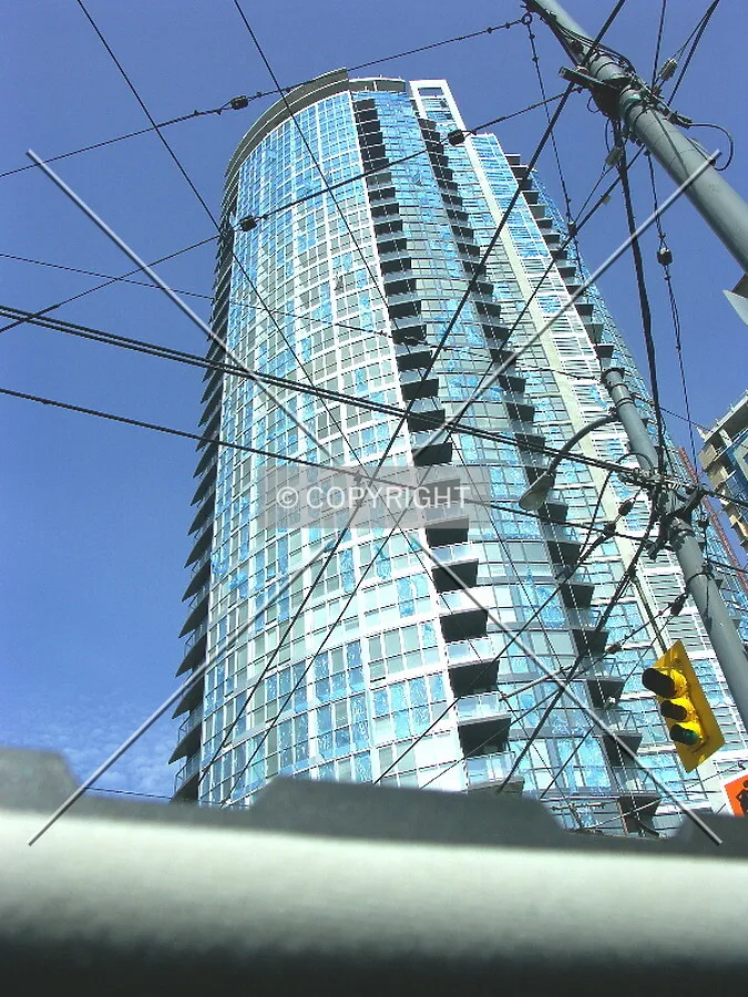 Straight up tower 1 through the trolley wires