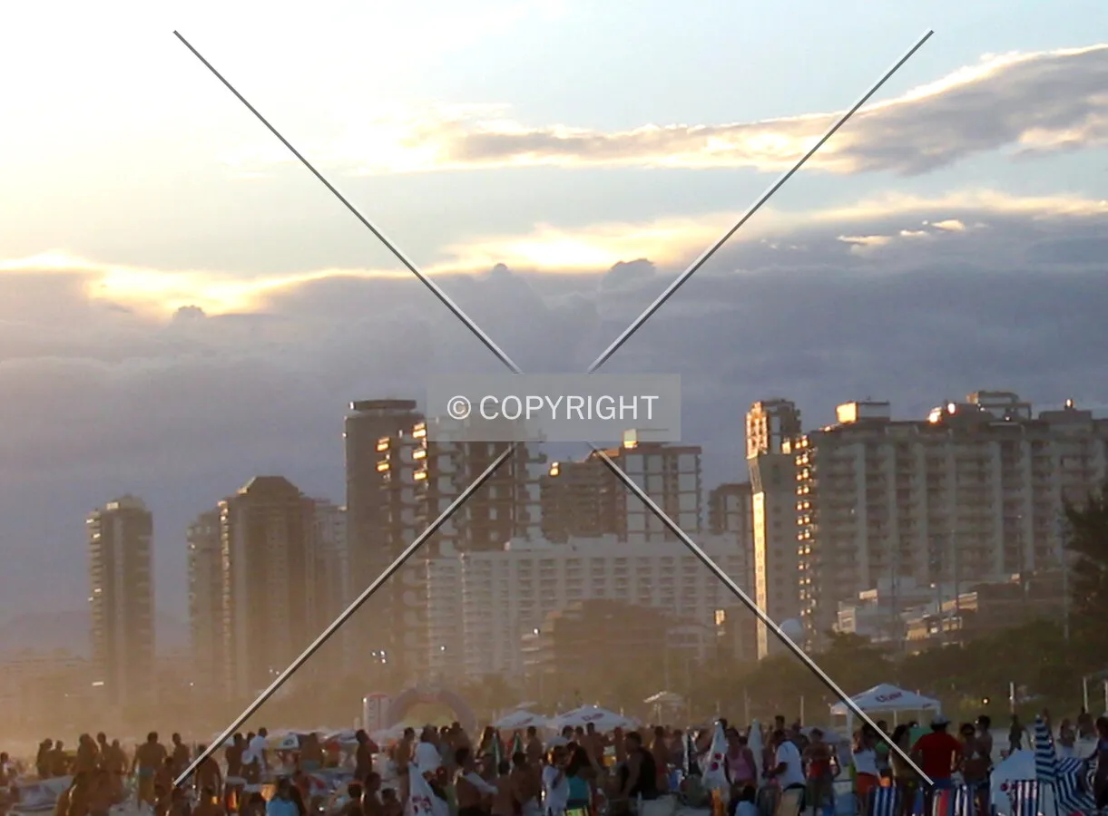 Residential high-rises at dusk