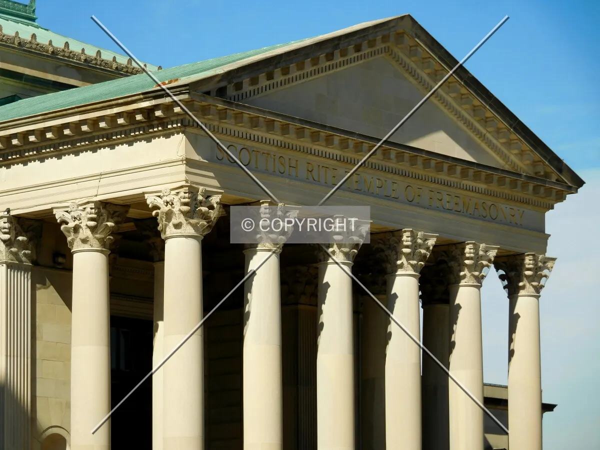 Signage and colonnade