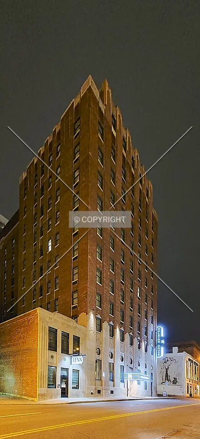 Northwest view at night; March 30, 2020