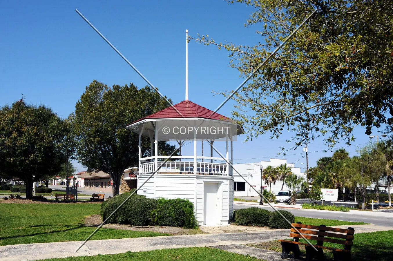 View from the southeast along Main Street