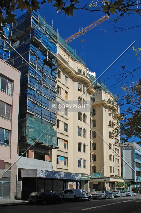 View of the north side during reconstruction