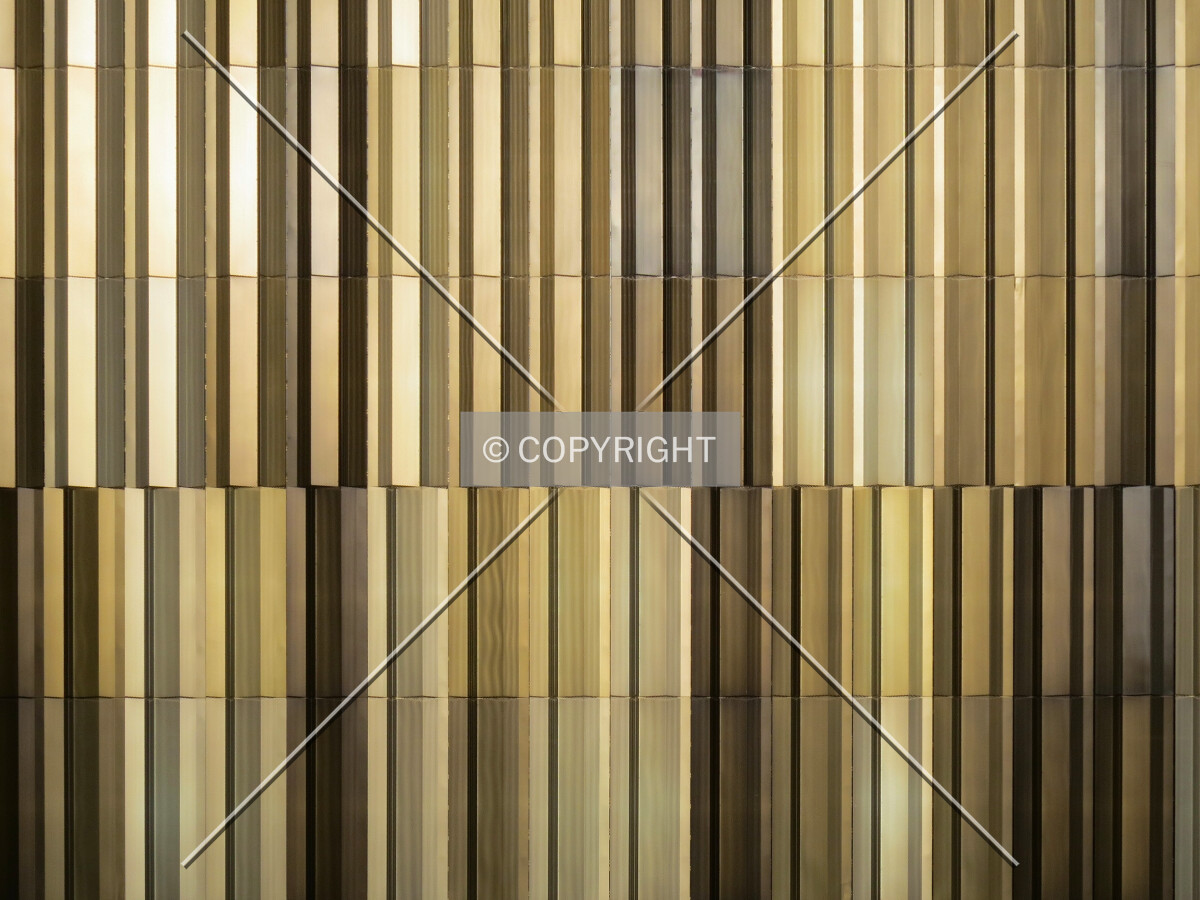 Parking level screen detail from across Marquette Avenue