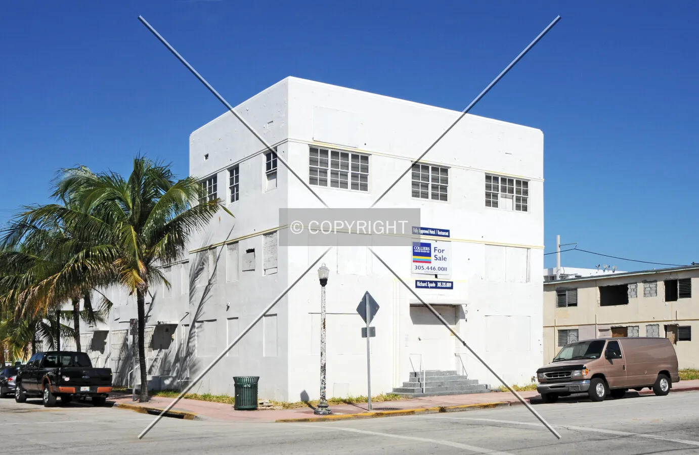View from the southeast across Ocean Drive