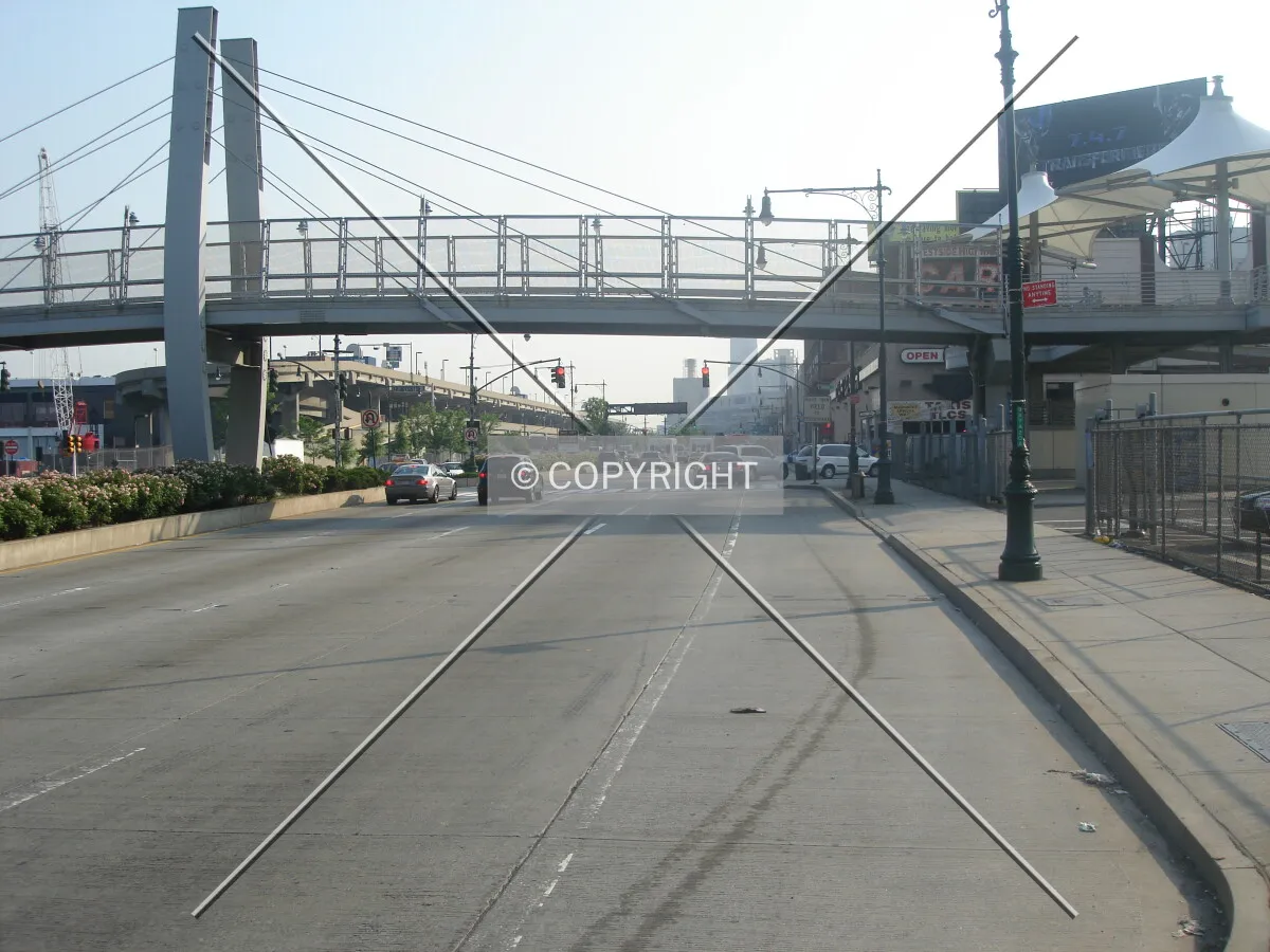 At West 45th Street, looking north