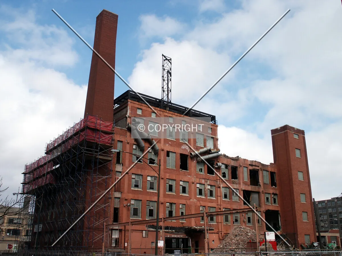 Demolition seen from the southeast
