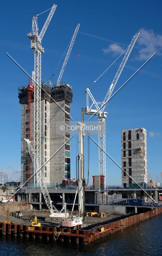 View showing the main core near topping-out