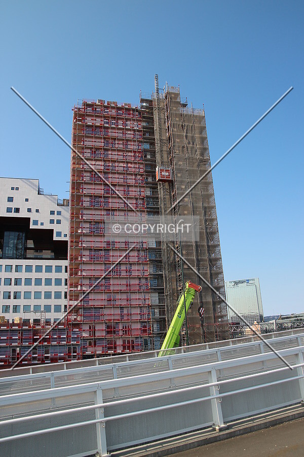 Topped out construction view