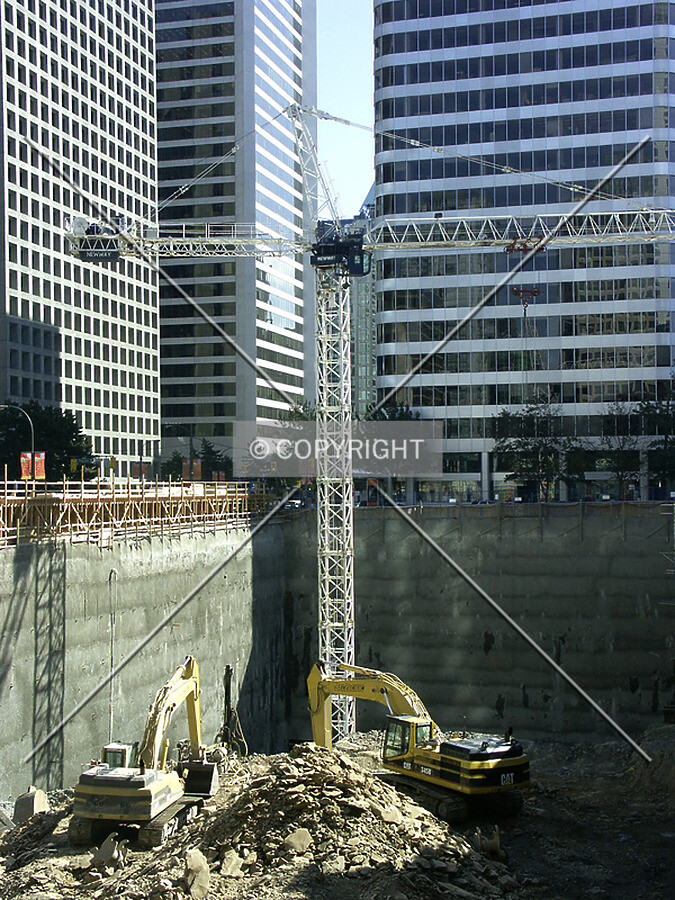 East end of site with recent addition of main working crane