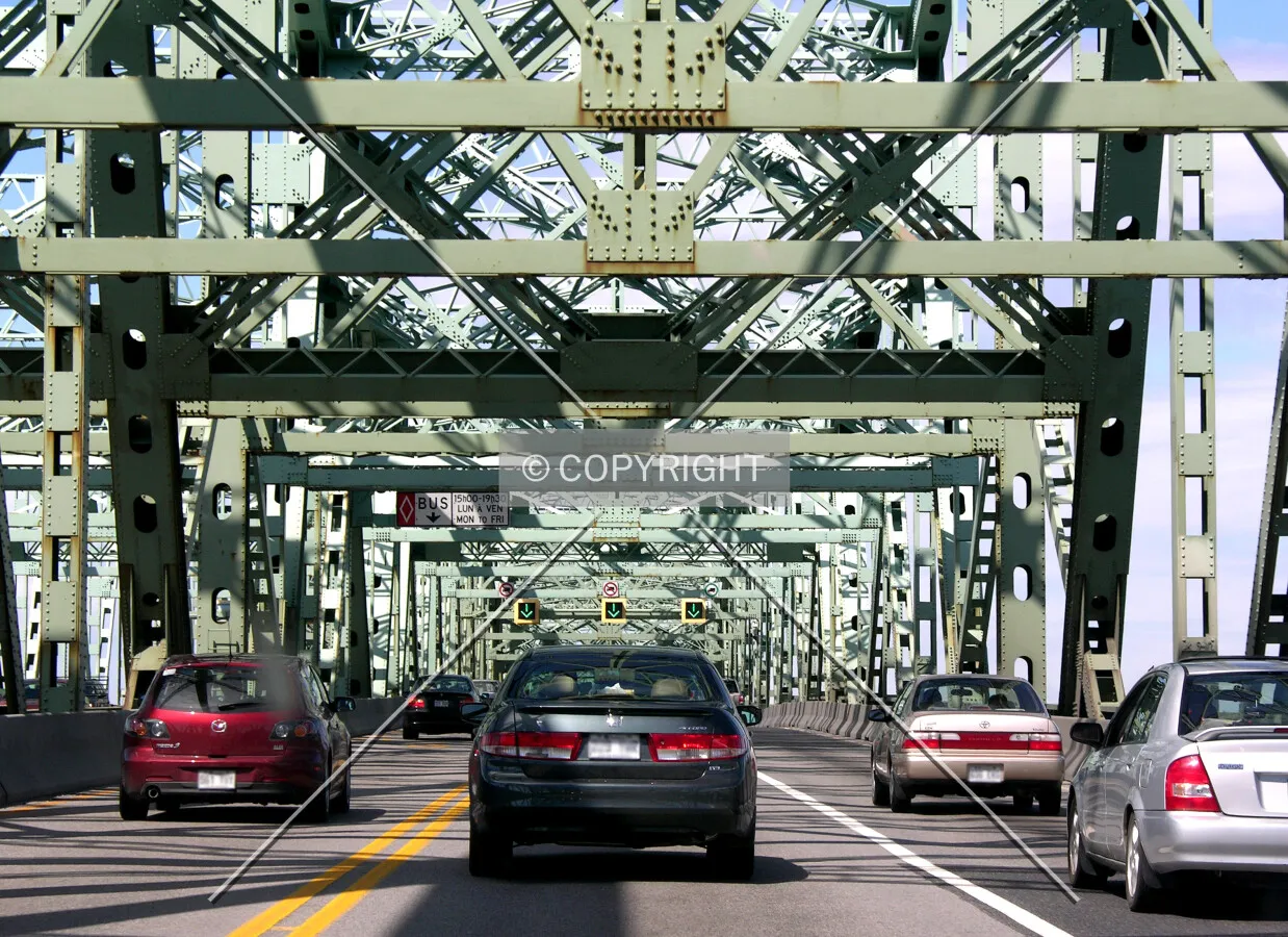 Passing through the main span