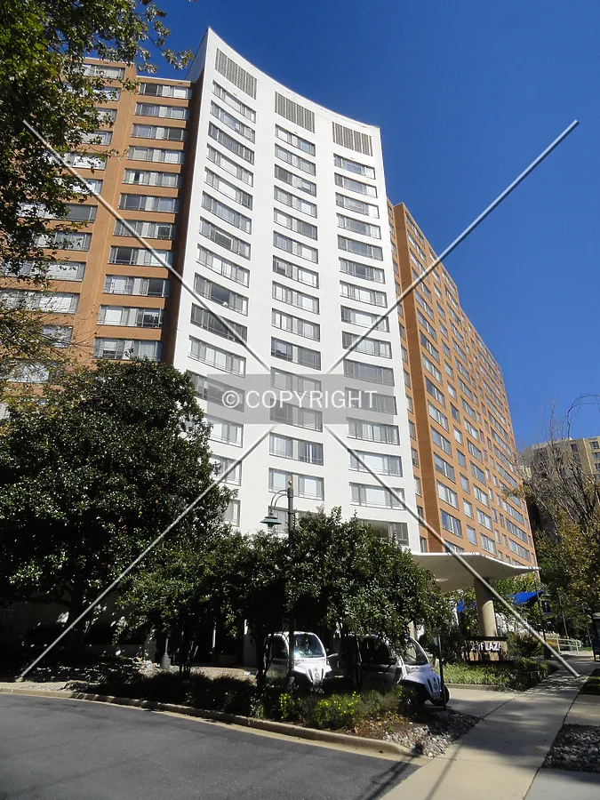 Looking up the southwest corner