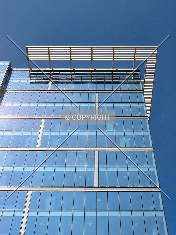 Looking up the southeast corner