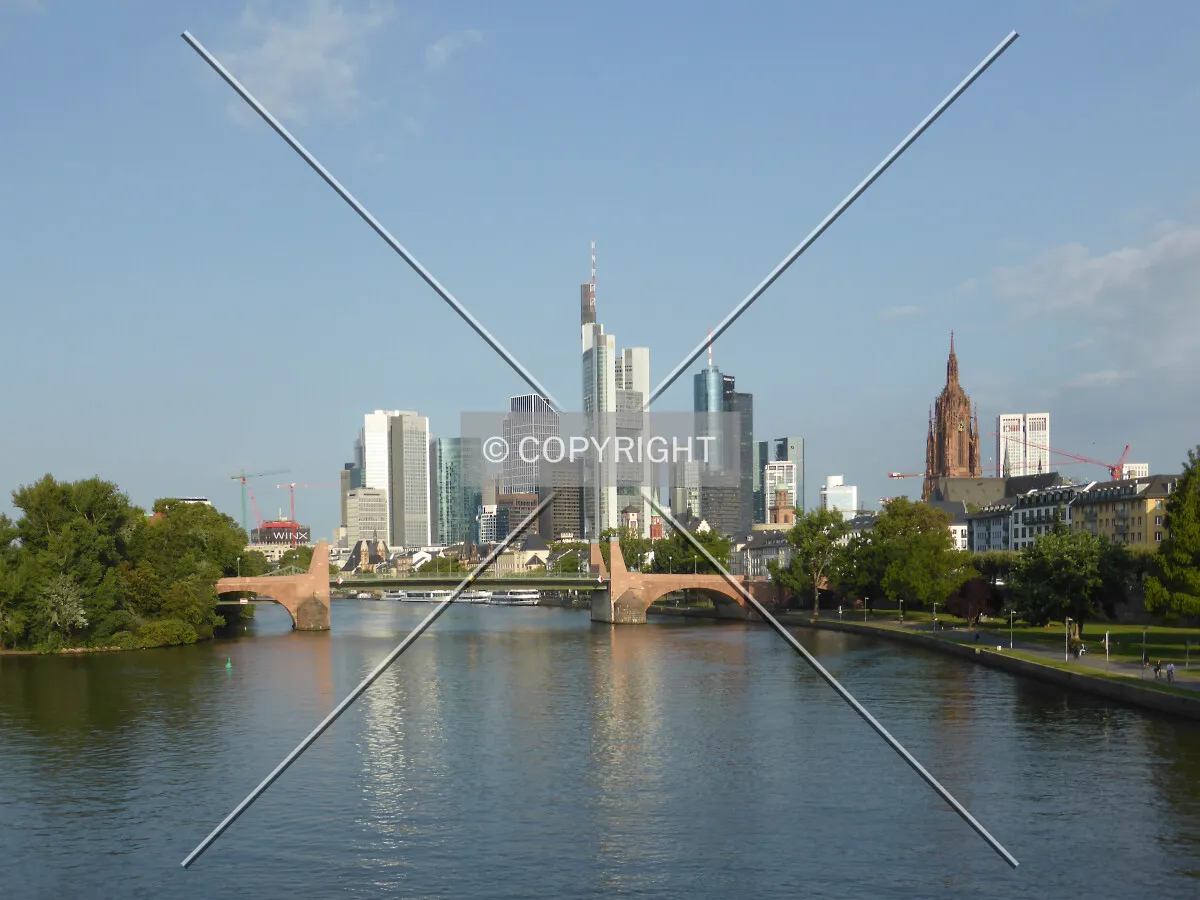 Frankfurt skyline in August 2016