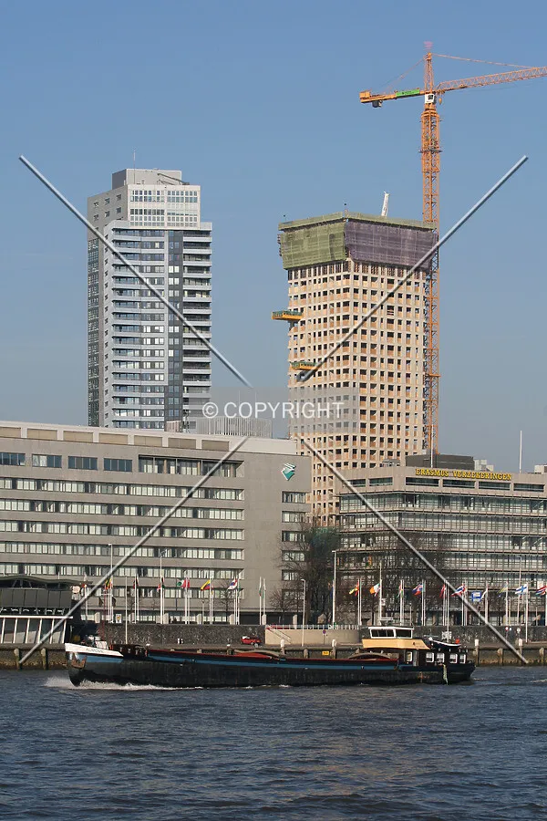 View from Noordereiland with Waterstadtoren on the left