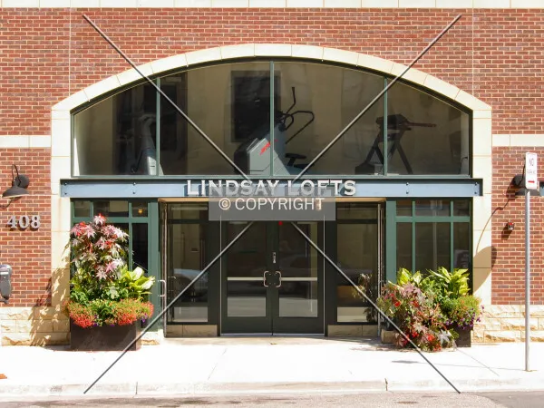 Main entrance from across 1st Street North