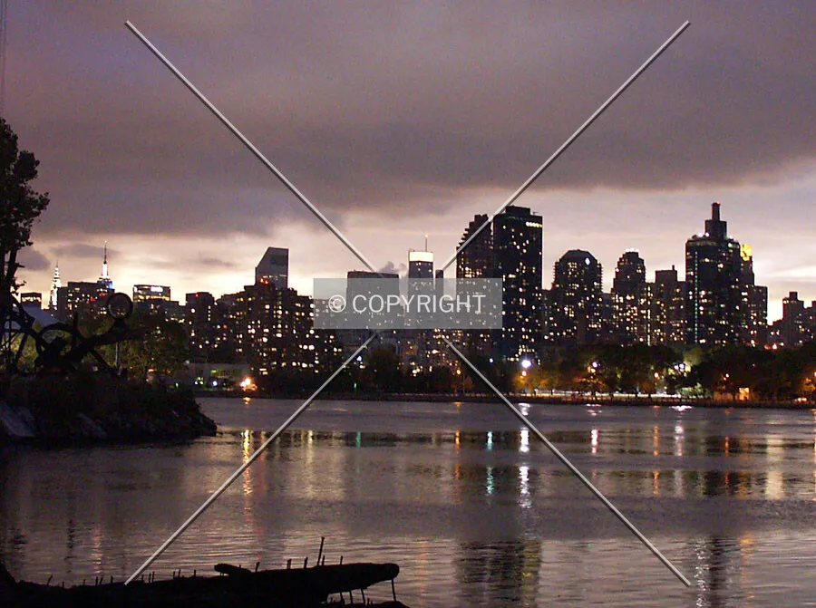 East side at dusk from Socrates Park